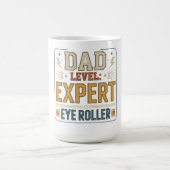 Titel  Papa-Level-Experte Augenroller Lustiger Vat Kaffeetasse (Mittel)