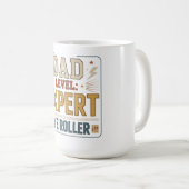 Titel  Papa-Level-Experte Augenroller Lustiger Vat Kaffeetasse (VorderseiteRechts)