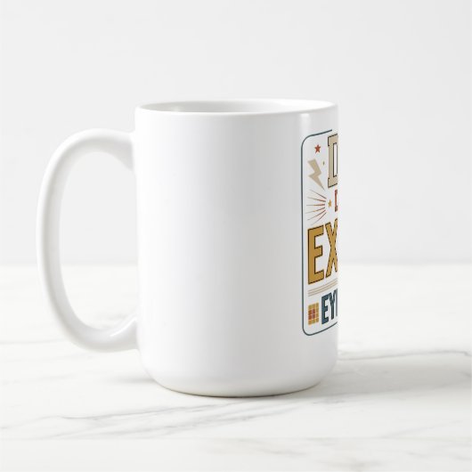 Titel  Papa-Level-Experte Augenroller Lustiger Vat Kaffeetasse (Links)