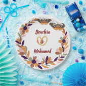 Titel: Personalisierte Blumenplatte - Bouchra Pappteller (Party)