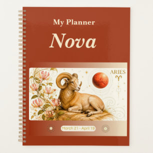 Titel: Personalisierter Aries-Zodiac-Planer  Planer