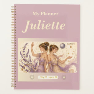 Titel: Personalisierter Gemini-Zodiac-Planer  Planer
