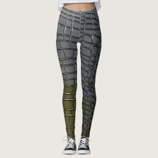 Titel: Platinum Crocodile Camouflage Leggings