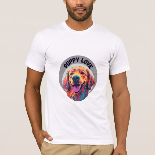 Titel "PUPPY LIEBE" mit Hundelogo T-Shirt (Vorderseite)