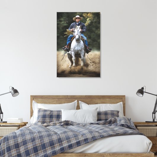 TITEL: " QUICK STOP " Stretched Canvas Print Leinwanddruck (Insitu (Schlafzimmer))