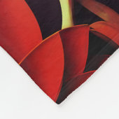 Titel: "Retro Bloom - Nahtloses Muster für Blumen Fleecedecke (Ecke)