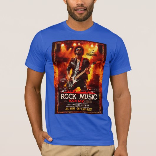 Titel: "Rhythmic Resonance: A Rock Music Design Ex T-Shirt (Vorderseite)