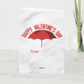 Titel: Romantisches Paar unter dem glücklichen Val Karte (Rückseite)