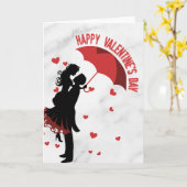 Titel: Romantisches Paar unter dem glücklichen Val Karte (Gelbe Blume)