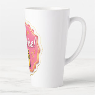 Titel: Rosa "Überraschung!" Geschenkbox-Aufkleber Milchtasse
