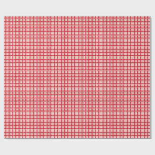 Titel  Rosa und rotes texturiertes Karomuster   Kl Geschenkpapier