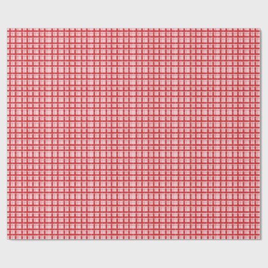 Titel Rosa und rotes texturiertes Karomuster | Kl Geschenkpapier (Flach)