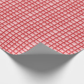 Titel Rosa und rotes texturiertes Karomuster | Kl Geschenkpapier (Ecke)