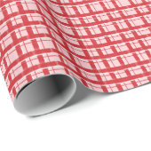 Titel Rosa und rotes texturiertes Karomuster | Kl Geschenkpapier (Rolleneckpunkt)