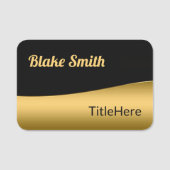 Titel "Schwarz" und "Gold" Namensschild (Vorderseite)