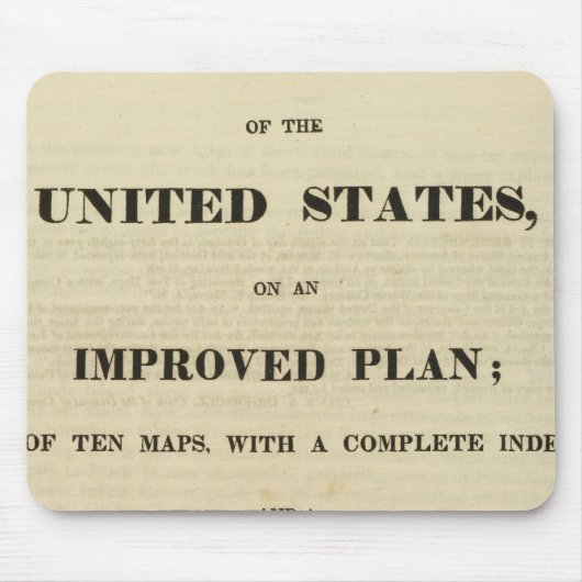 Titel Seite Atlas der Vereinten Staaten Mousepad (Vorne)