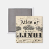 Titel Seite Atlas des Staat Illinois Magnet (Vorderseite/Rückseite)