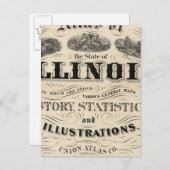 Titel Seite Atlas des Staat Illinois Postkarte (Vorne/Hinten)