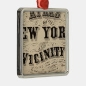 Titel Seite Atlas New York, Umgebung Ornament Aus Metall (Rechts)