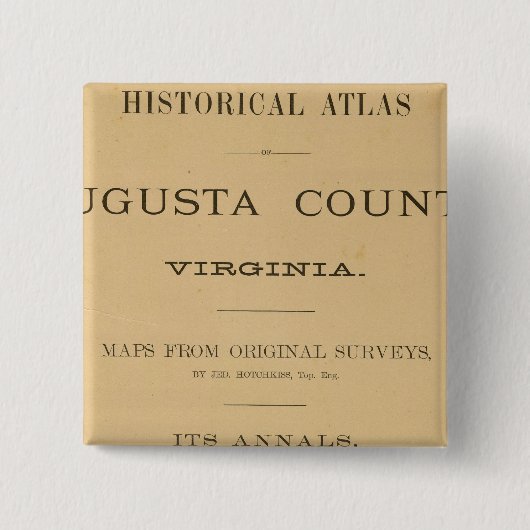 Titel Seite Augusta Landkreis, Virginia Button (Vorderseite)