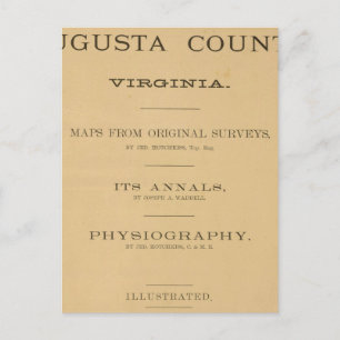 Titel Seite Augusta Landkreis, Virginia Postkarte