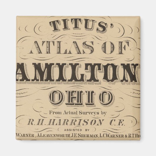 Titel Seite des Hamilton Landkreis Atlas Magnet (Vorne)
