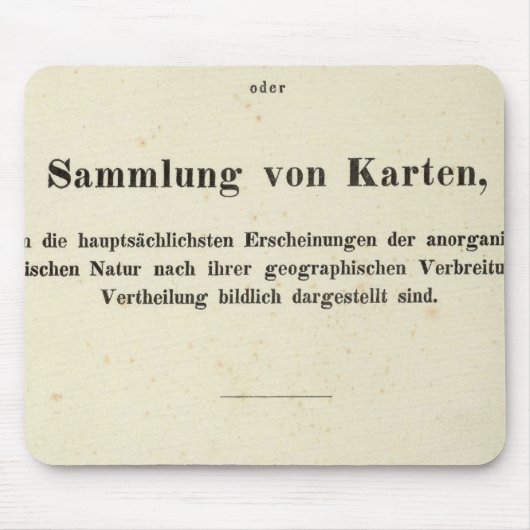 Titel Seite Dr. Heinrich Berghaus Mousepad (Vorne)