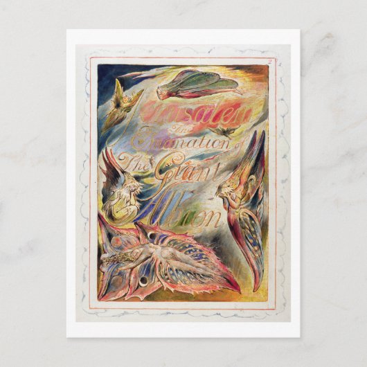 Titel Seite für "Jerusalem: Die Emanation des Gi Postkarte (Vorderseite)