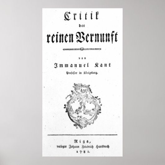 Titel Seite "Kritik der reinen Poster (Vorne)