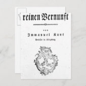 Titel Seite "Kritik der reinen Postkarte (Vorne/Hinten)