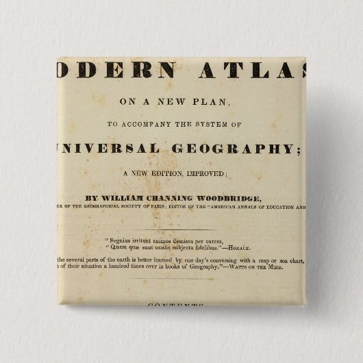 Titel Seite Moderne Atlas Button (Vorderseite)