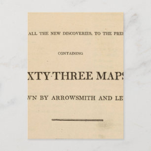 Titel Seite Neu, eleganter General Atlas Postkarte