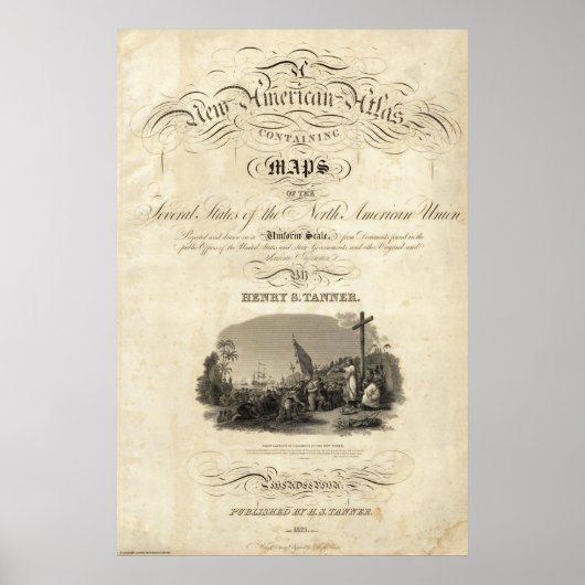 Titel Seite New American atlas Poster (Vorne)