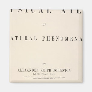 Titel Seite Physische Atlas der Naturphänomene Magnet