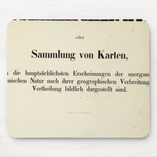 Titel Seite Physischer Atlas / 2 Mousepad (Vorne)
