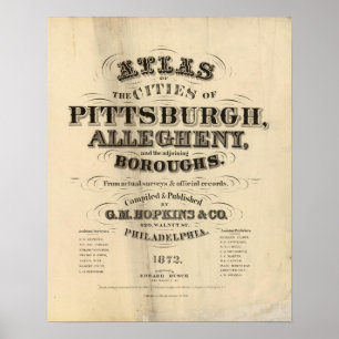 Titel Seite Pittsburgh, Allegheny atlas Poster