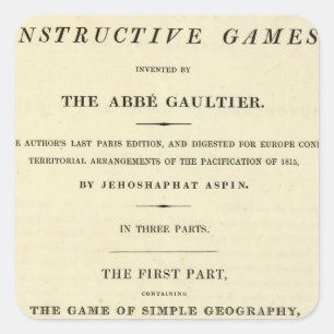 Titel Seite Vollständiger Verlauf der Geografie Quadratischer Aufkleber