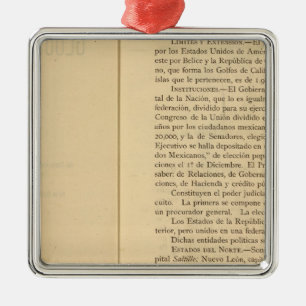 Titel Seite von 1874 Mexiko-Atlas Ornament Aus Metall