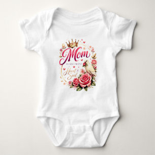 🌸 Titel (SEO + Trending) Mom Crown Rose Design – Baby Strampler
