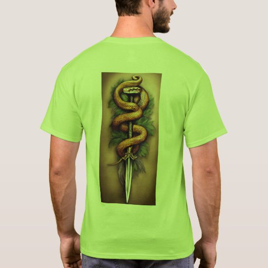 Titel: "Serpentine Harmony Earth T-Shirt" T-Shirt (Rückseite)