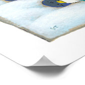 Titel: Snoozing - bezaubernde, napping Pinguinkuns Poster (Ecke)