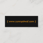 Titel, {sonniges Atwal}, Spiel-Programmierer, Mini Visitenkarte (Rückseite)