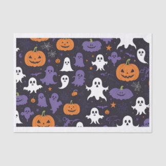 Titel: Spooky Ghosts, Pumpkins & Skulls Halloween Seidenpapier