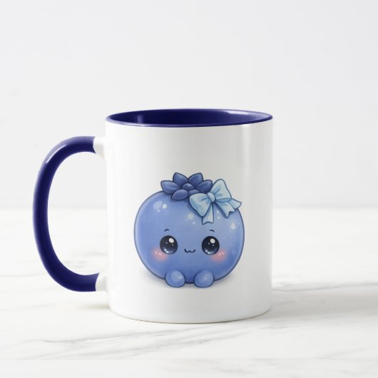 Titel: Süße Kawaii Blaubeer Kaffeetasse (Links)
