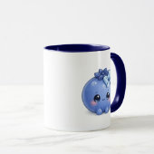Titel: Süße Kawaii Blaubeer Kaffeetasse (VorderseiteRechts)