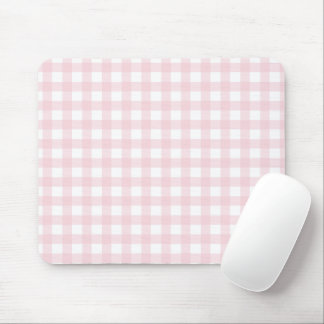 Titel: Süße rosa Gingham-Karo-Mauspad Mousepad