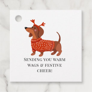 Titel Süße Weihnachts-Dachshund-Geschenkanhänger " Geschenkanhänger