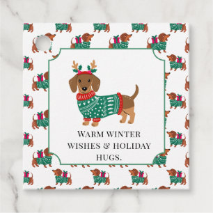 Titel Süße Weihnachts-Dachshund-Geschenkanhänger " Geschenkanhänger