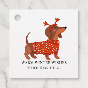 Titel Süße Weihnachts-Dachshund-Geschenkanhänger " Geschenkanhänger