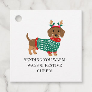 Titel Süße Weihnachts-Dachshund-Geschenkanhänger " Geschenkanhänger